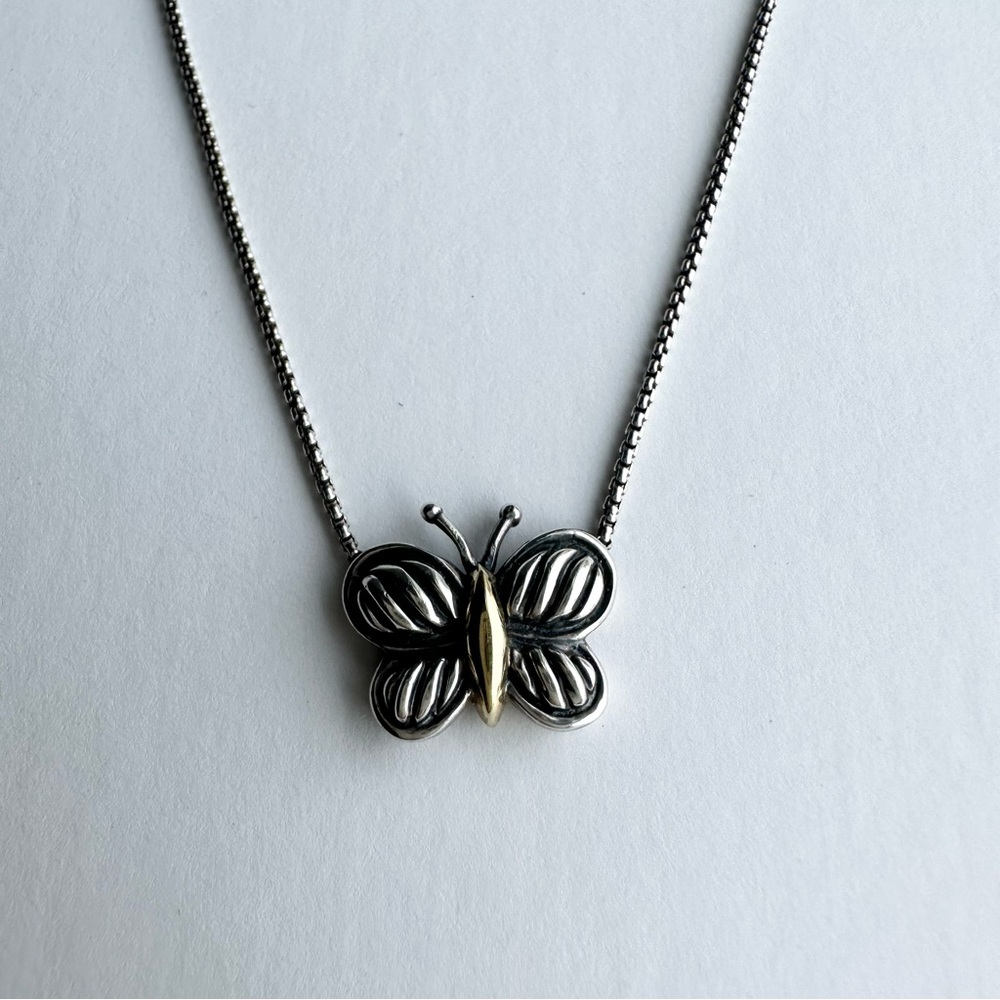 David Yurman Cable Kids Butterfly Pendant Necklace